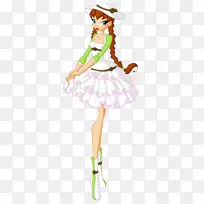 服装素描连衣裙-四季养生