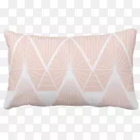 抛掷枕头垫长方形粉红色m-四翼型