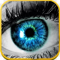 专业的人眼视网膜-五颜六色的眼睛