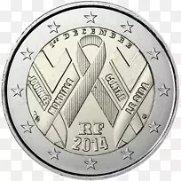 法国2欧元纪念币2欧元硬币-法国