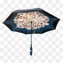 雨衣蓝色人字形雨伞-黄色雨伞