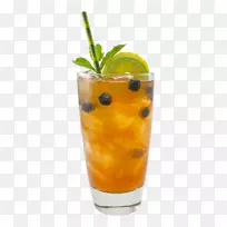 冰茶蓝莓茶鸡尾酒柠檬水冰茶