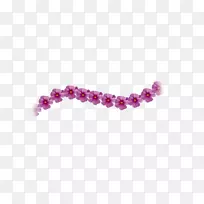 紫水晶珠手镯身饰紫红色珠宝