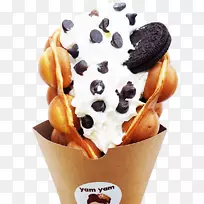 圣代巧克力冰淇淋蛋华夫饼-山药