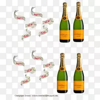 香槟，啤酒瓶，玻璃瓶，香槟