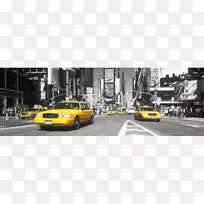 纽约市剧院区百老汇出租车海报-出租车