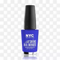 指甲油，纽约市化妆品，纽约颜色，在纽约分钟快速干-多色指甲油交错。