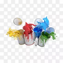 涂料印刷业务隔膜泵塑料涂料桶模型
