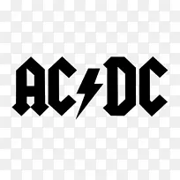 AC/DC徽标音乐合奏有摇滚高压电