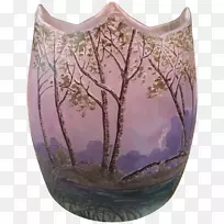 花瓶瓷紫手彩绘中秋