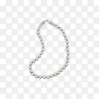 珍珠项链友谊手镯魅力和吊坠-银项链
