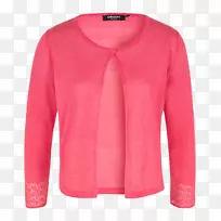 羊毛衫袖套领粉红色m-夹克