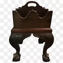 20世纪古董家具盘瓷桃花心木椅