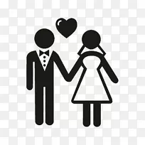 婚纱照剪贴画