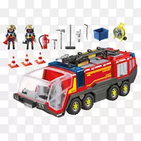 消防车Playmobil消防队员消防车