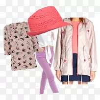 时尚夹克外套罩袖-粉红色8位数字妇女节