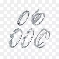 耳环，结婚戒指，金饰.戒指