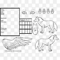 狗线画素描-狗