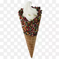 冰淇淋圆锥形圣代冰淇淋蛋糕巧克力冰淇淋-冰淇淋