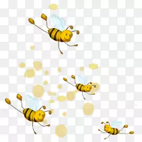 西方蜜蜂黄蜂剪贴画-蜜蜂