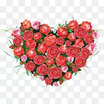 玫瑰心爱桌面壁纸-情人节绚丽的花朵背景