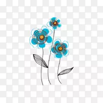 花卉设计花蓝画-花