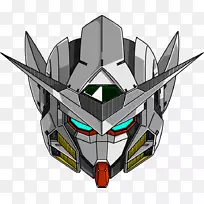 Gn-001 Gundam exia画移动西装Gundam 00艺术