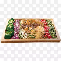 铁板烧素食菜洋葱天妇罗生鱼片寿司