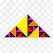 彩色三角紫色三角图形设计帕斯卡三角