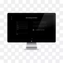 电脑显示器输出装置多媒体品牌-黑色t恤vi显示模板下载