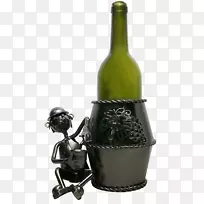 酒杯，啤酒瓶，模型。酒瓶