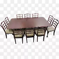 桌椅餐室垫-桃花心木椅
