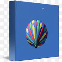 热气球.科幻四边形装饰背景