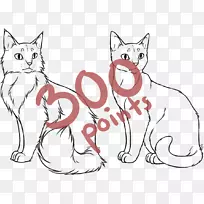 胡须小猫家养短毛猫线艺术小猫