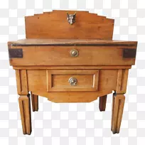 床头柜抽屉自助餐和餐具木材污渍古董桌