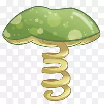 爬行动物绿色蘑菇