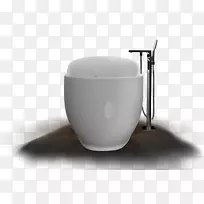 马桶和浴盆座咖啡杯陶瓷设计