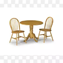 落叶桌，餐桌，家具，温莎椅