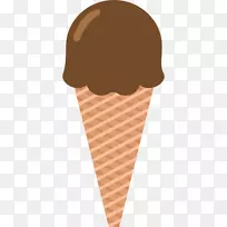 冰淇淋锥巧克力冰淇淋-四球冰淇淋