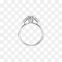 订婚戒指哈里温斯顿公司钻石首饰.豪华三维金框