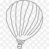 绘制着色书线艺术热气球-气球