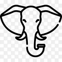 大象动物剪贴画-大象