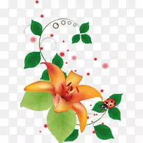 桌面壁纸彩色剪贴画-花