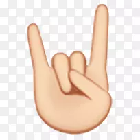 号角符号表情符号手语表情符号iphone-moji