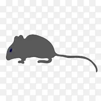 大鼠剪影剪贴画-大鼠