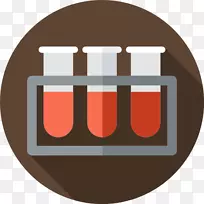 血液检验医学实验室计算机图标.血液