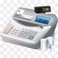 现金收银机电脑图标剪辑艺术硬币