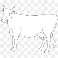 奶牛画剪艺术-牛