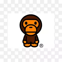 一件洗澡的猿猴t恤时尚高斯诺比-t恤