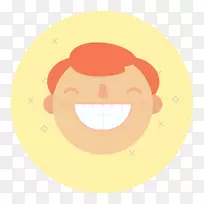 笑脸短信动画卡通字体立体卡通牙齿